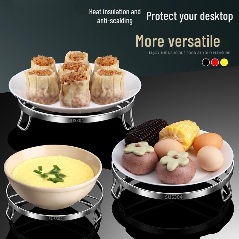 304 Stainless Steel Universal Steamer Rack & Support for Steamed Vegetables, Frying Pan, Water Bath, & Steaming Plate