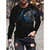 3D Tiger Print Long Sleeve T-shirt Spring And Autumn Men's Daily Casual Long Sleeve Top Urban Street Fashion Long Sleeve T-shirt