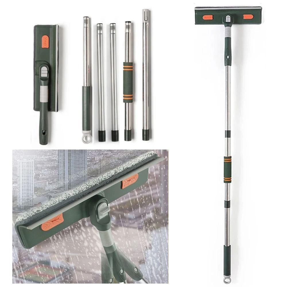 4 in 1 Windows Clean Squeegee Mop Extension Pole Shower Squeegee Crevice Brush  Bathroom