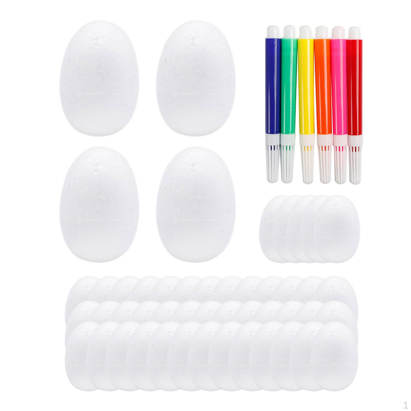 

Пустые пенопластовые яйца для поделок своими руками и пасхальных украшений с цветными ручками 50MM