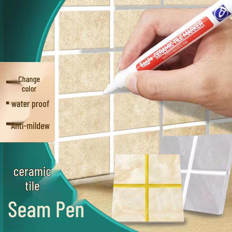 Waterproof Mildew-Proof Tile Grout Pen for Stain Removal and Repair