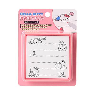 Sanrio Hello Kitty Schwarz 023981 Stempel auf Ölbasis, Tinte,