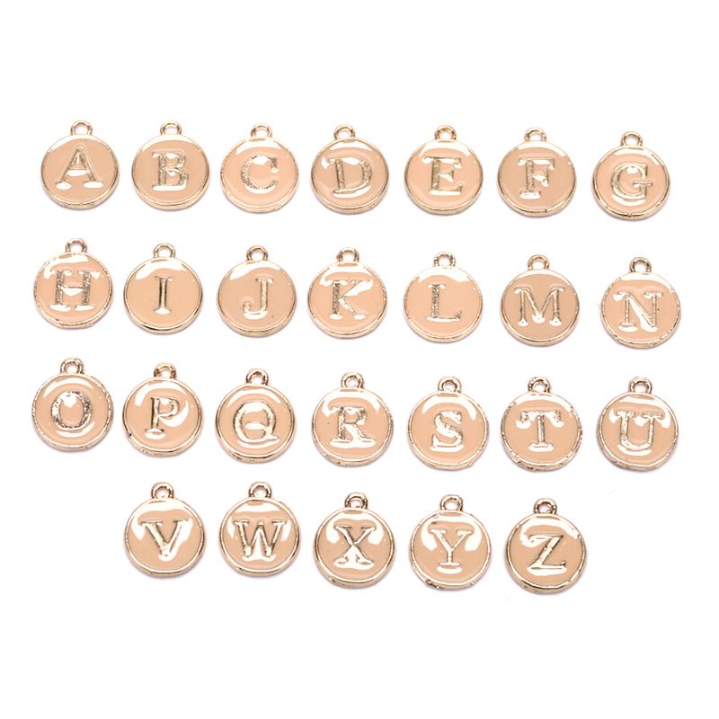 26 Pièces Breloques Lettre Alphabet Bracelet Lettre Initiale Bijoux Bricolage Fabrication Artisanale