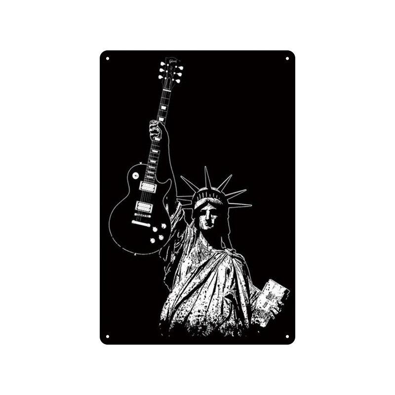 Vintage Rock Music Metal Tin Signs  Retro Wall Art Decor for Home Living Room Bedroom Hallway Garage Club Bar  Unique Plaques