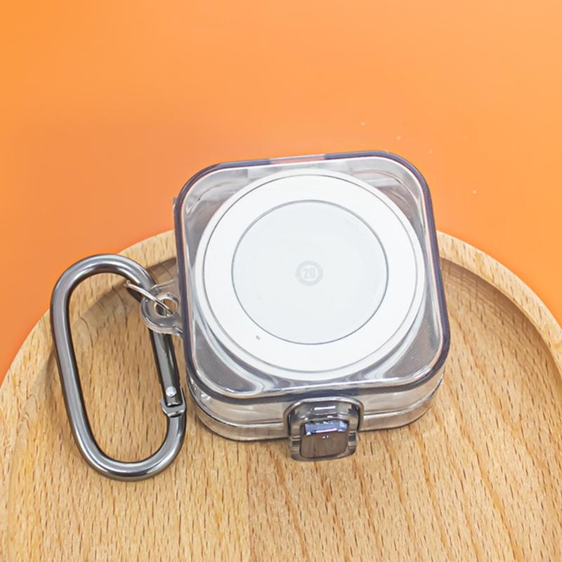 Clear Flexible Case with Carabiner Protector Cover for Rings Charger Shell Dustproof Charging Case Cover