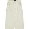 Women's Slit Hem Denim Maxi Skirt