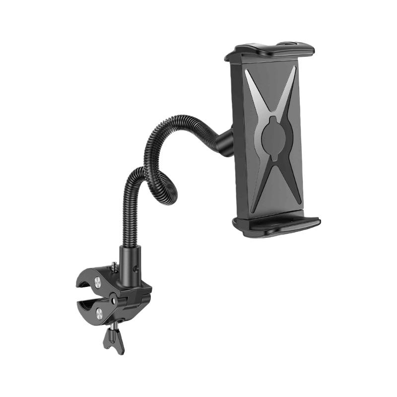 360 Degree Rotating Mobile Phone Clamp/Magnetic Holder Gooseneck Bracket for Cellphone Tablet Exercise Bike Phone Mount