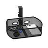 Spill-proof Under Desk Drawer 360° Swivel Mesh Storage Box Clamp-on Swivel Organizer  Stationery