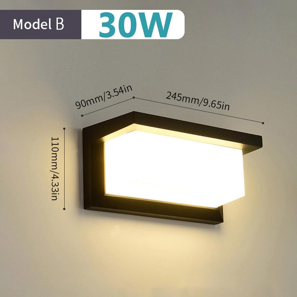 LED Wall Light With Motion Sensor 30W 16W 12W AC85-265V Outdoor Wall Light for Porch  Balcony Garden Lamp Home Lighting