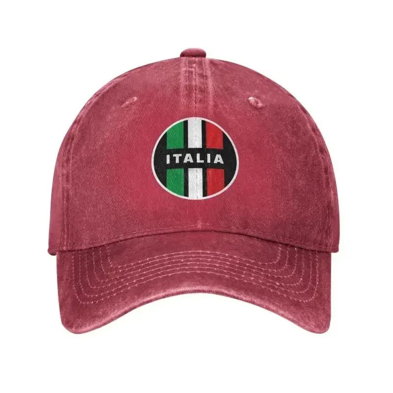 Custom Unisex Cotton Italia Racing Stripes Flag Baseball Cap Adult Adjustable Dad Hat Women Unisex Sun Protection