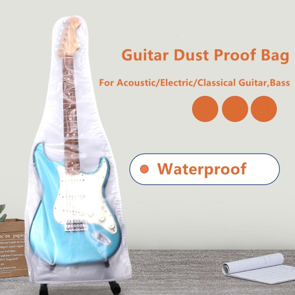 Guitar Dust Cover Storage Transparent/Silver Waterproof