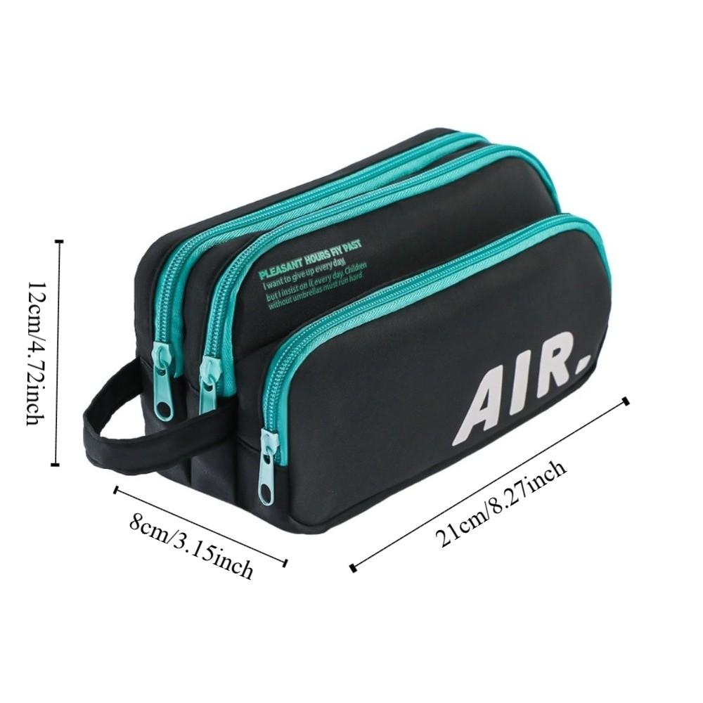 Zipper English Letter Pencil Bag Multi-layered Pen Pencil Case Stationery Storage Bag  Student