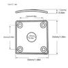 Universal Electric Guitar Output Jacks Base Square Metal Plate 4 Mounting Screws Professional Stability Zinc Alloy