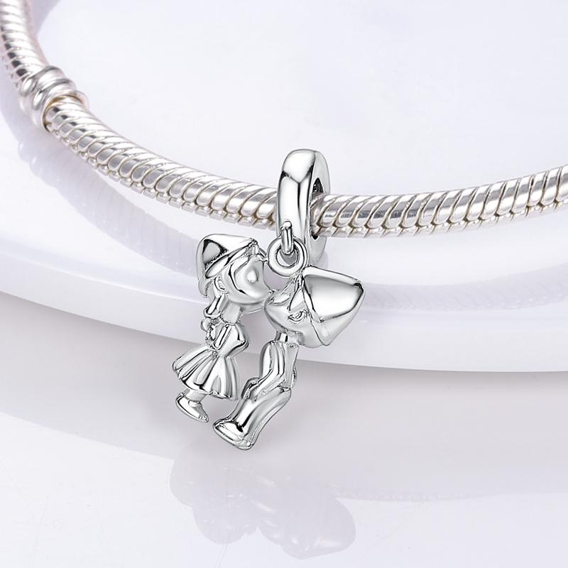 Herz Schöne Dinge Serie Charms Perlen Anhänger Passen Original Feine Armbänder DIY Schmuck Geschenk