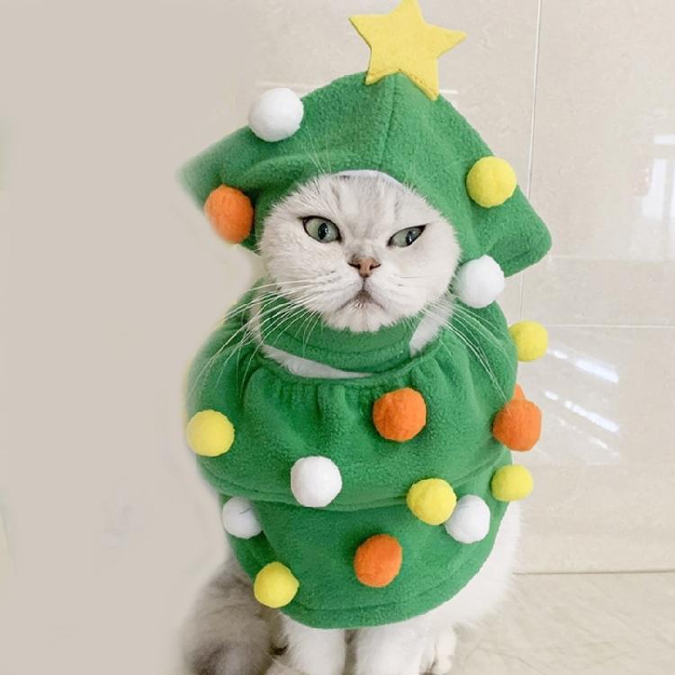 Dog Outfit Dress Costume Halloween Pet Cosplay Christmas Tree Theme