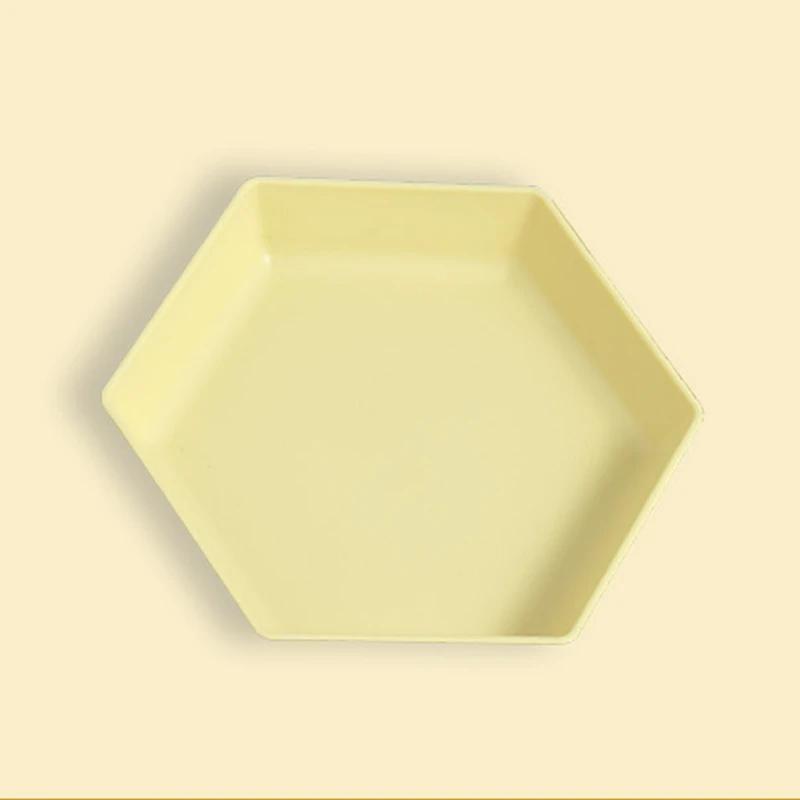 Wheat Straw Plate Dinnerware Dining Plate Set Plastic Plates Cake Dish Salad Plate Picnic Dishes Unbreakable Dishwasher Safe