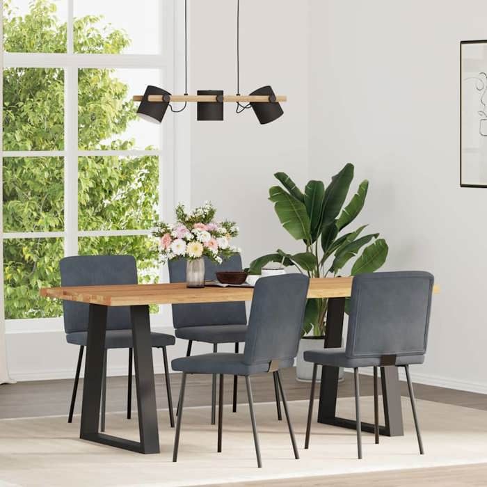 VidaXL Chaises à manger lot de 4 Gris foncé Velours 3315287