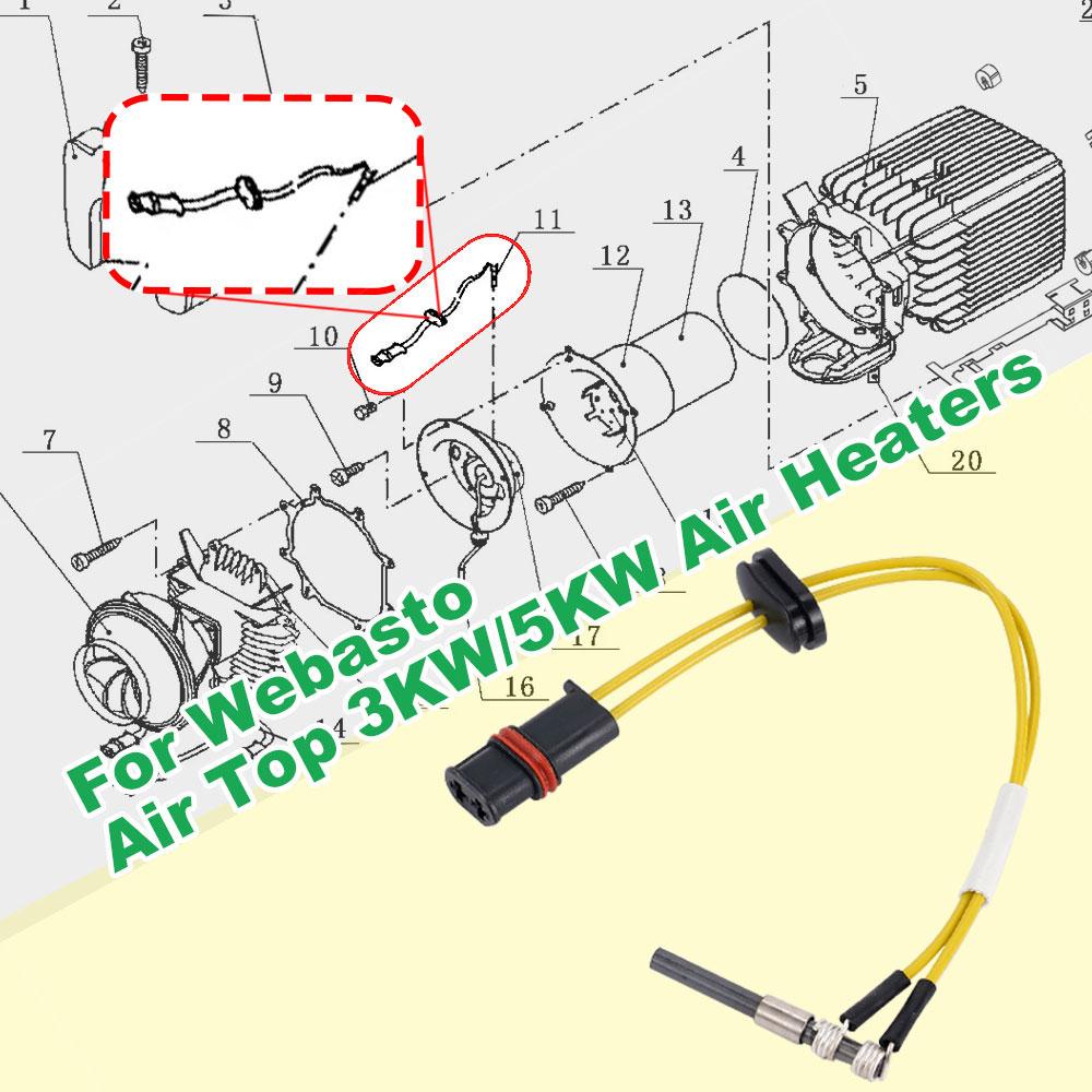 12V/24V Iigniter Plug 3/5KW Diesel Engine Heater Air Heater Ignition Plug Accessory Ceramic Needle For Webasto Air Top 3500 5000