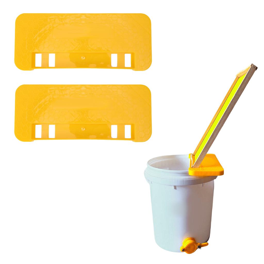 2 Stück Bienenstock Entdeckelungshalter Kunststoff Imker Flacher Honigwabenbehälter Halter Regal Schaber Werkzeug für Bienenwabe