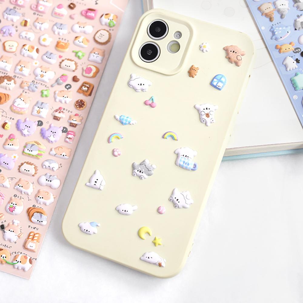3 pcs Kawaii Mini Animals Cartoon 3D Puffy Stickers Cute Scrapbooking DIY Journal Stationery Sticker Deco Aesthetic Art Supplies