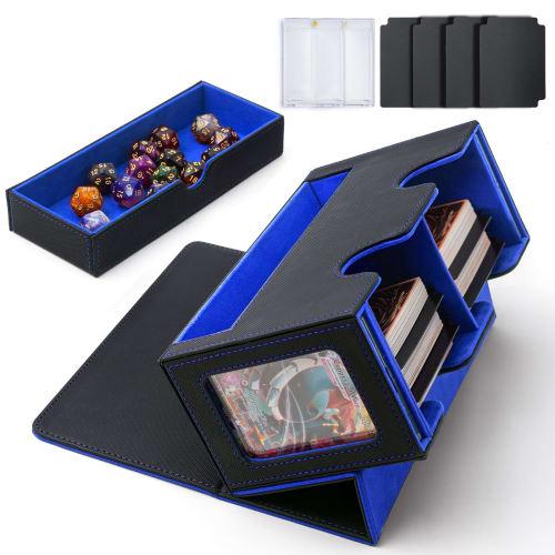 Introducing the New AWESOPAL Deck Case! This Upgraded Deck Case Features Two Magnetic Holders, Two Display Windows, a Large Dice Tray, and Four Compar