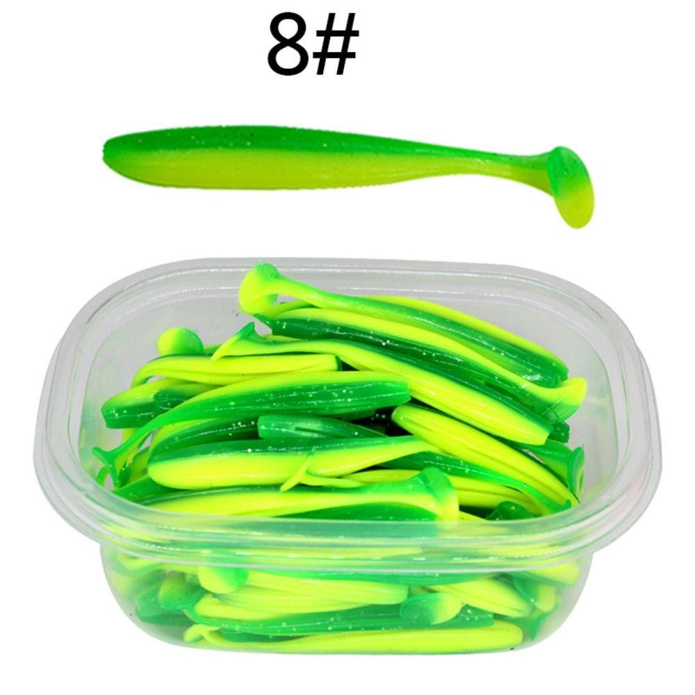 

50 шт. 6 см 7 см Рыболовный червь Насадка ПВХ Искусственные рыболовные приманки Аксессуары Капуцин Личинка Насадка Уличная 7cm-8