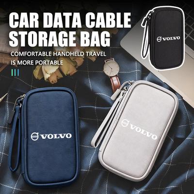 Travel Portable Digital Accessories Storage Bag Organizer For Volvo V60 V50 V40 S80 S60 S90 C40 XC40 V70 XC70 XC60 XC90