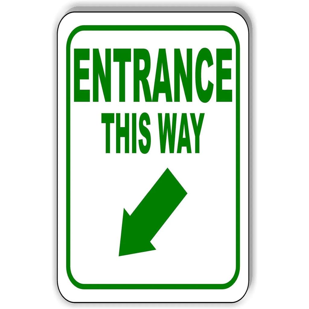 Vintage Exit Entrance Turn Arrow Metal Tin Signs Posters Plate Wall Decor for Bars Garage Cafe Clubs Pubs Retro Poster Plaque