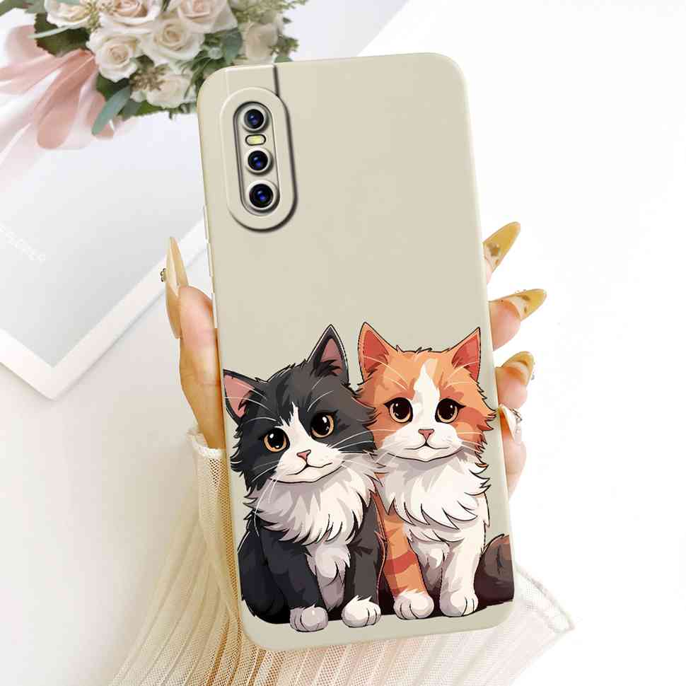 Für Vivo V15 Pro 2019 Hülle Vivo1818 Silikon Weich Niedliche Katze Hase Bemalte Rückseite Für Vivo V 15 V15 Pro Hüllen Fundas Coque