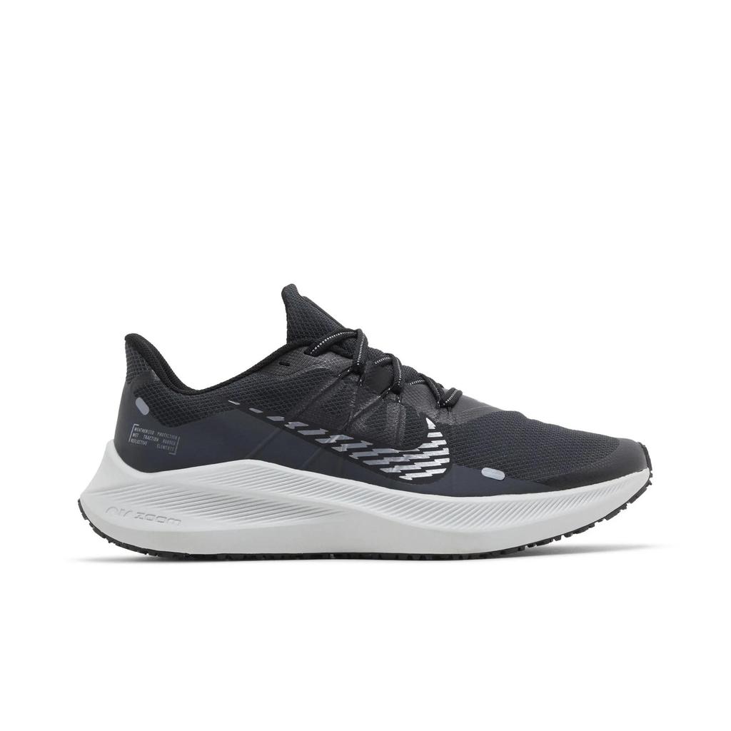Nike Womens Winflo 7 Shield 'Black' (women's sizes) Black / Metallic Cool Grey / Off Noir Running Shoes CU3868 001