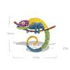 Diamond Inlaid Colorful Chameleon Brooch, Painted Oil Animal Rhinestone Lizard Brooch, Chest Flower Accessory