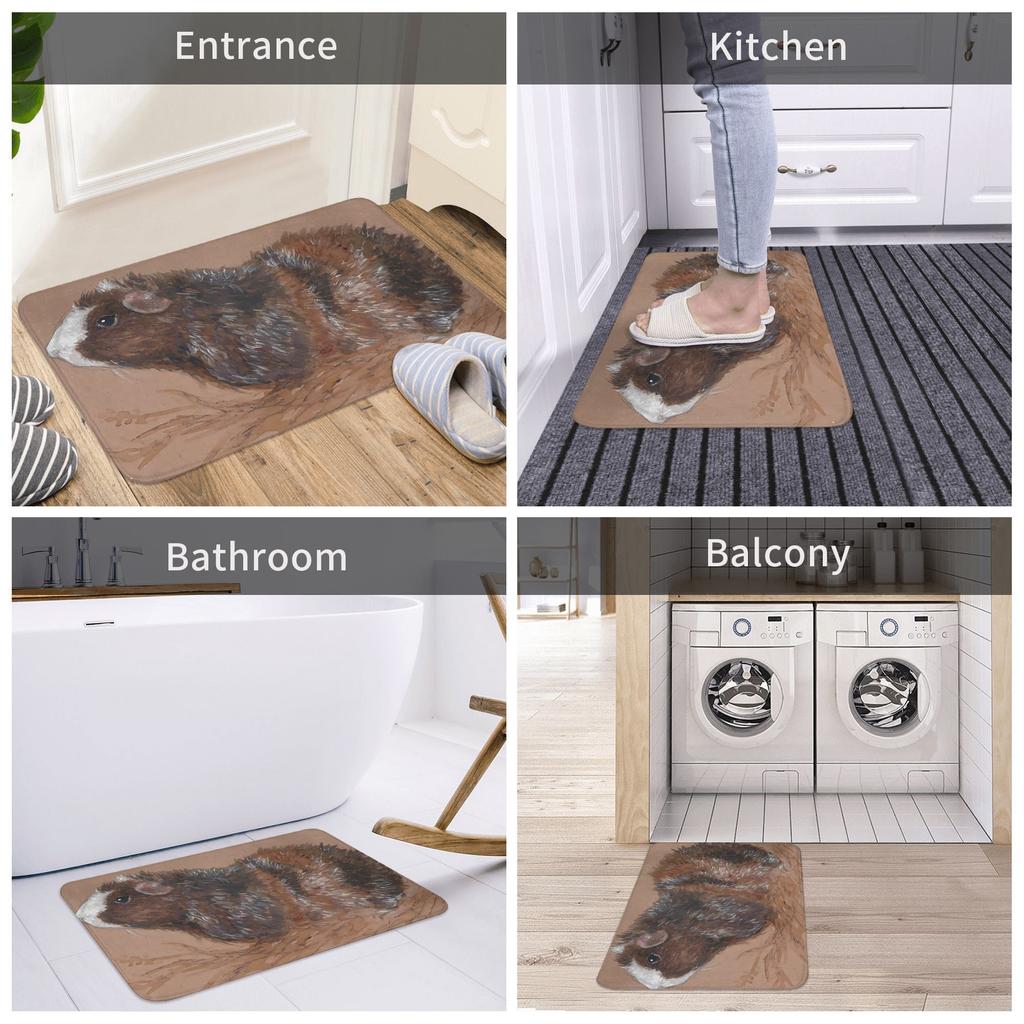 Roan guinea pig Non-slip Doormat Floor Mat Sand Scraping Carpet Rug for Kitchen Entrance Home Bathroom Footpad Mats