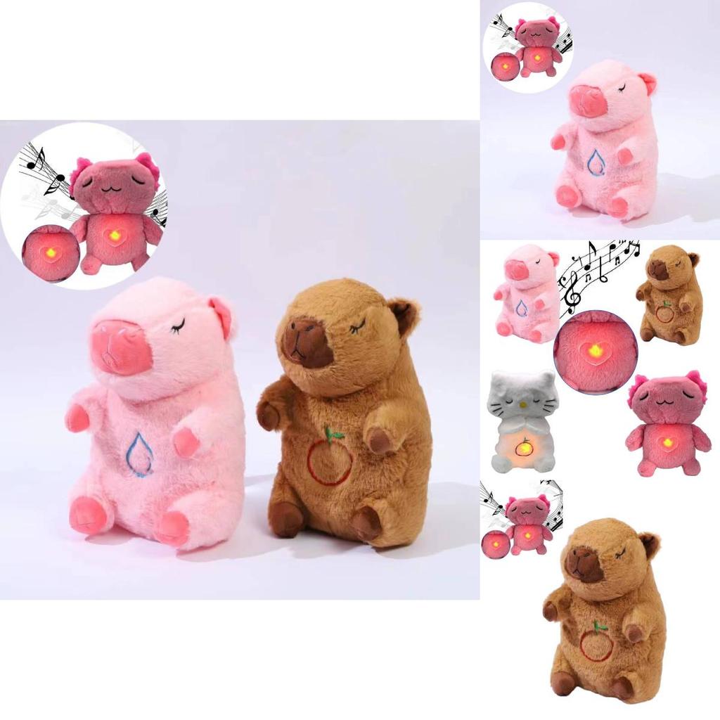 Adorable Plush Bear And Koala Breathing Toy With Soothing Glow And Sound Features