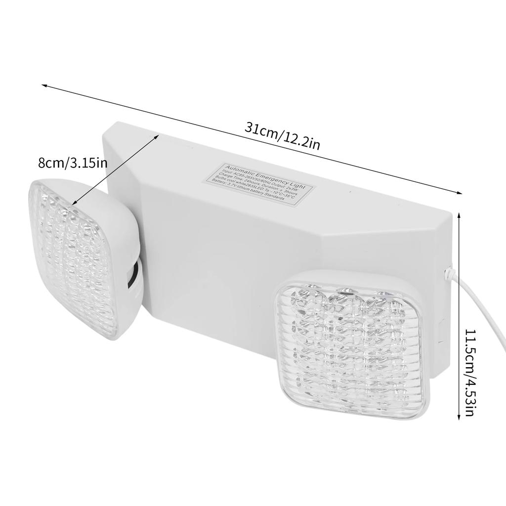 Emergency Light With Battery Backup 6 Pack Emergency Exit Lights Dual Head Adjustable Led Light Commercial Waterproof Lamp