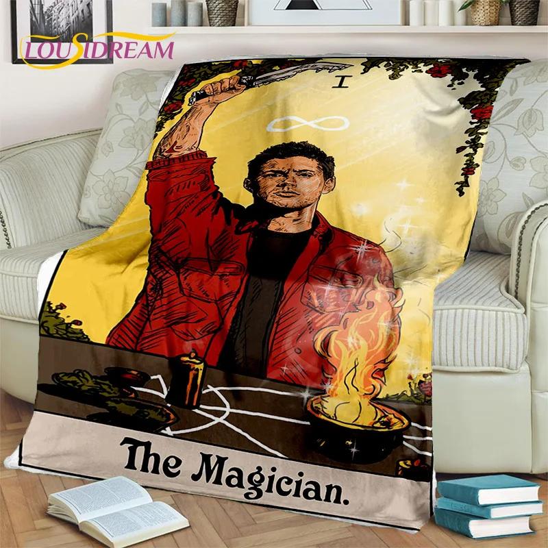 Supernatural Serie 3D Decke, Flanell Überwurfdecke für Zuhause Schlafzimmer Bett Sofa Wohnzimmer Picknick Büro Wandern Freizeit Nickerchen Geschenk