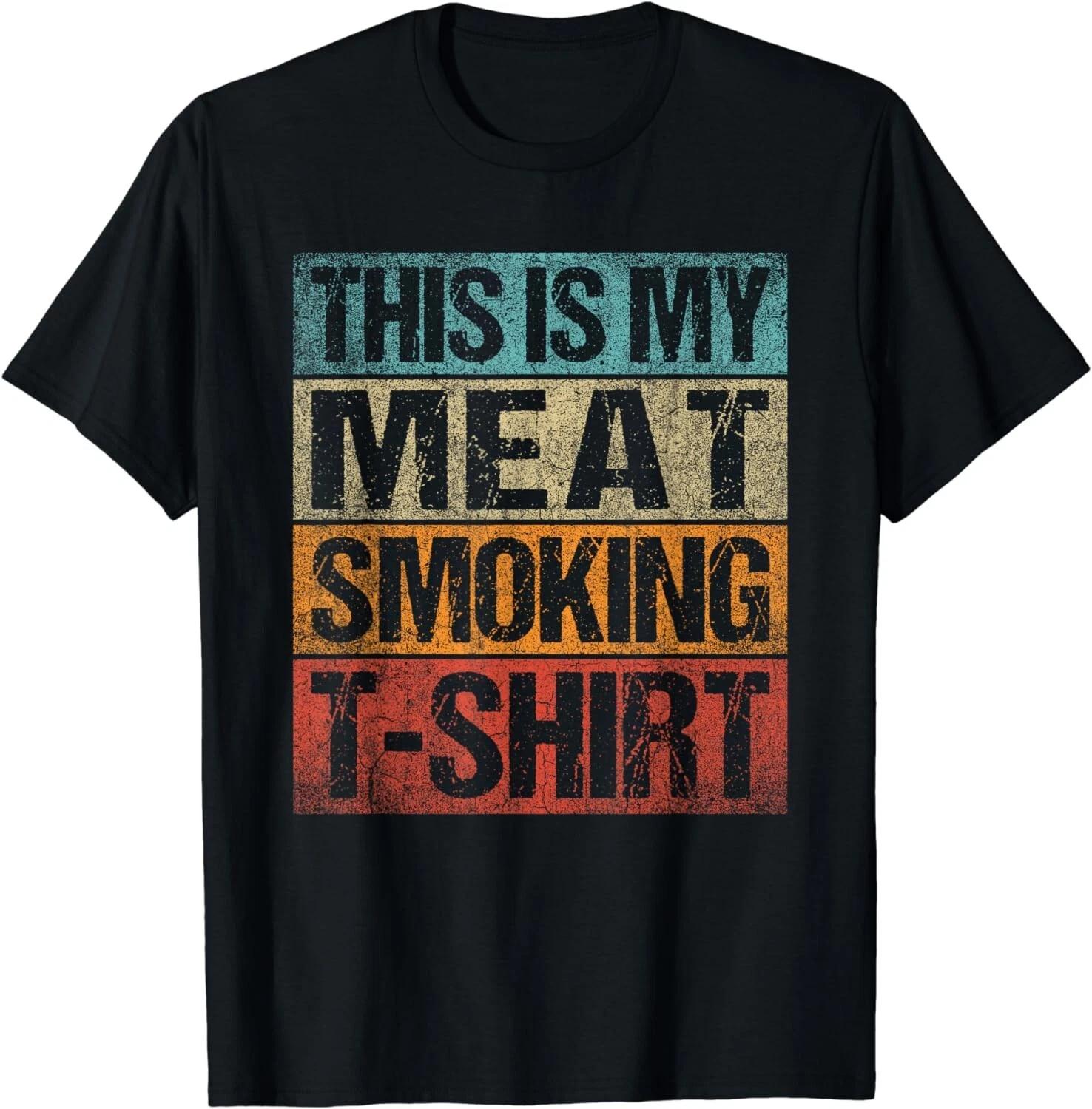 BBQ Smoker Vintage Retro This Is My Meat Smoking BBQ Gift Unisex T-Shirt 2XL