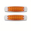 4/2PCS 12-24V 12LED Side Marker Gap Light Clearance Car Trailer Indicator Truck Bus Caravan-Amber/Red/White Tricolor Optional