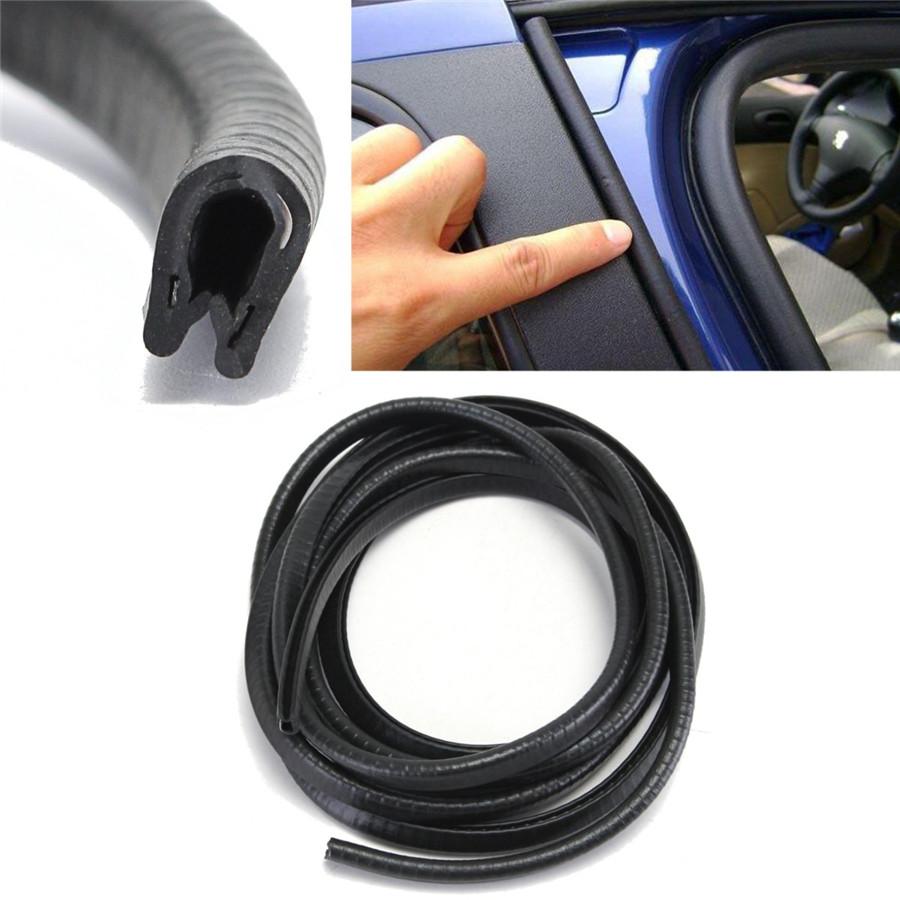 

New 4.5M Black Car Edge Protector U-Shaped Rubber Door Noise Insulation Anti Dust