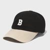 B Logo Curve Cap - Black/Beige