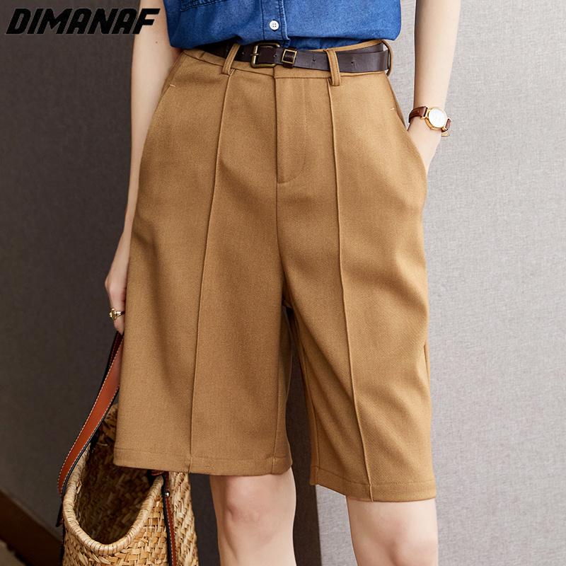 

DIMANAF 2023 Шорты Летние женские эластичные брюки Свободные повседневные женские базовые брюки 2317
