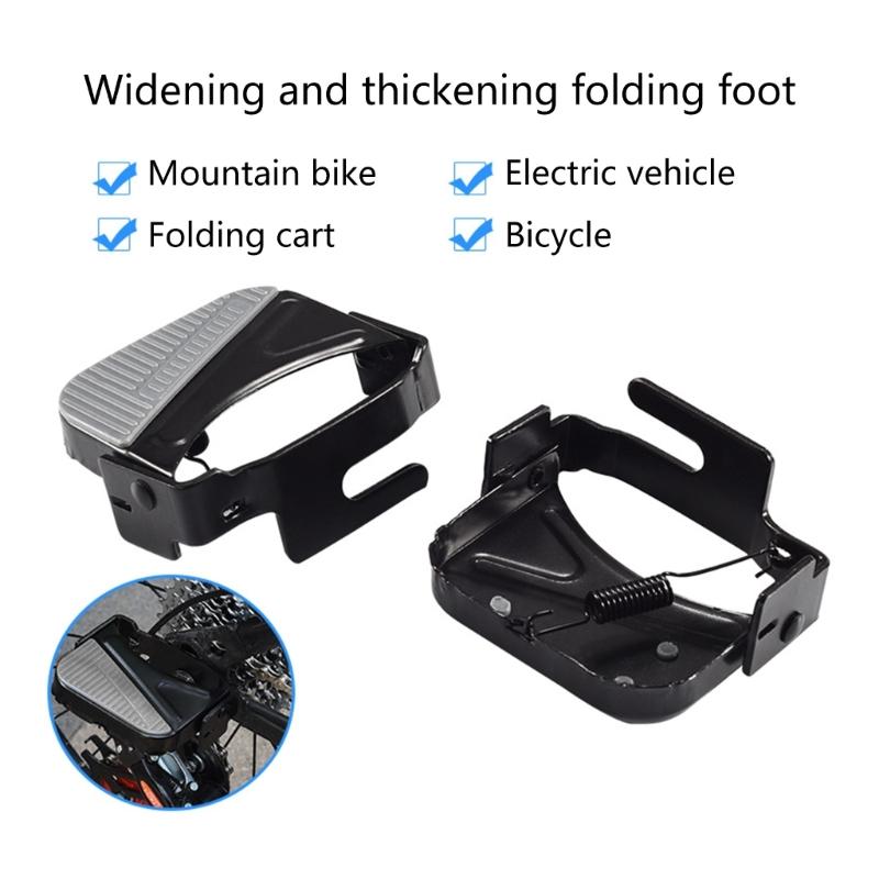 1 Pair of Bike Rear Pedals, Mini Bicycles Footrests Non-Slip Folding Bike Pegs