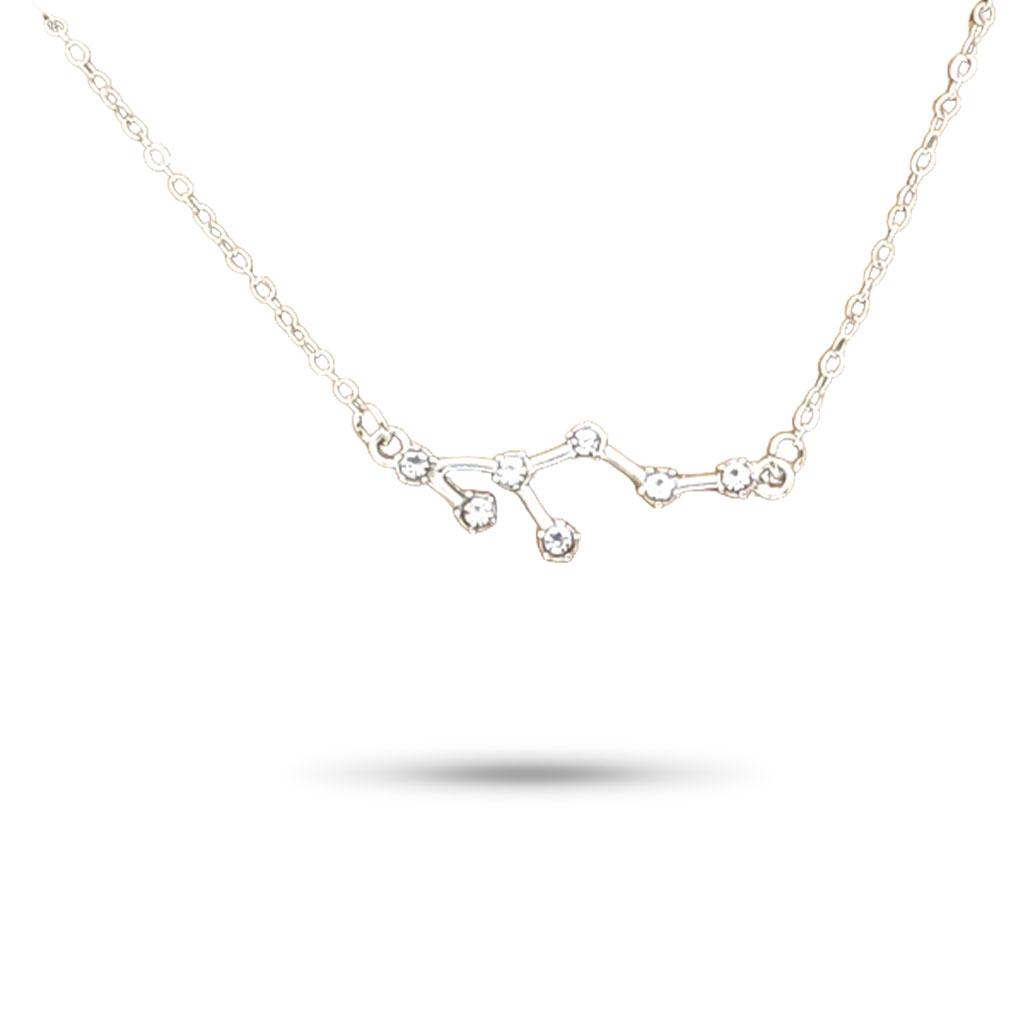 Ins Twelve Chic Friendship Necklace Sign Chain Jewelry Creative Charm Pendant DIY Rhinestone Zodiac for Lover Festival Gifts