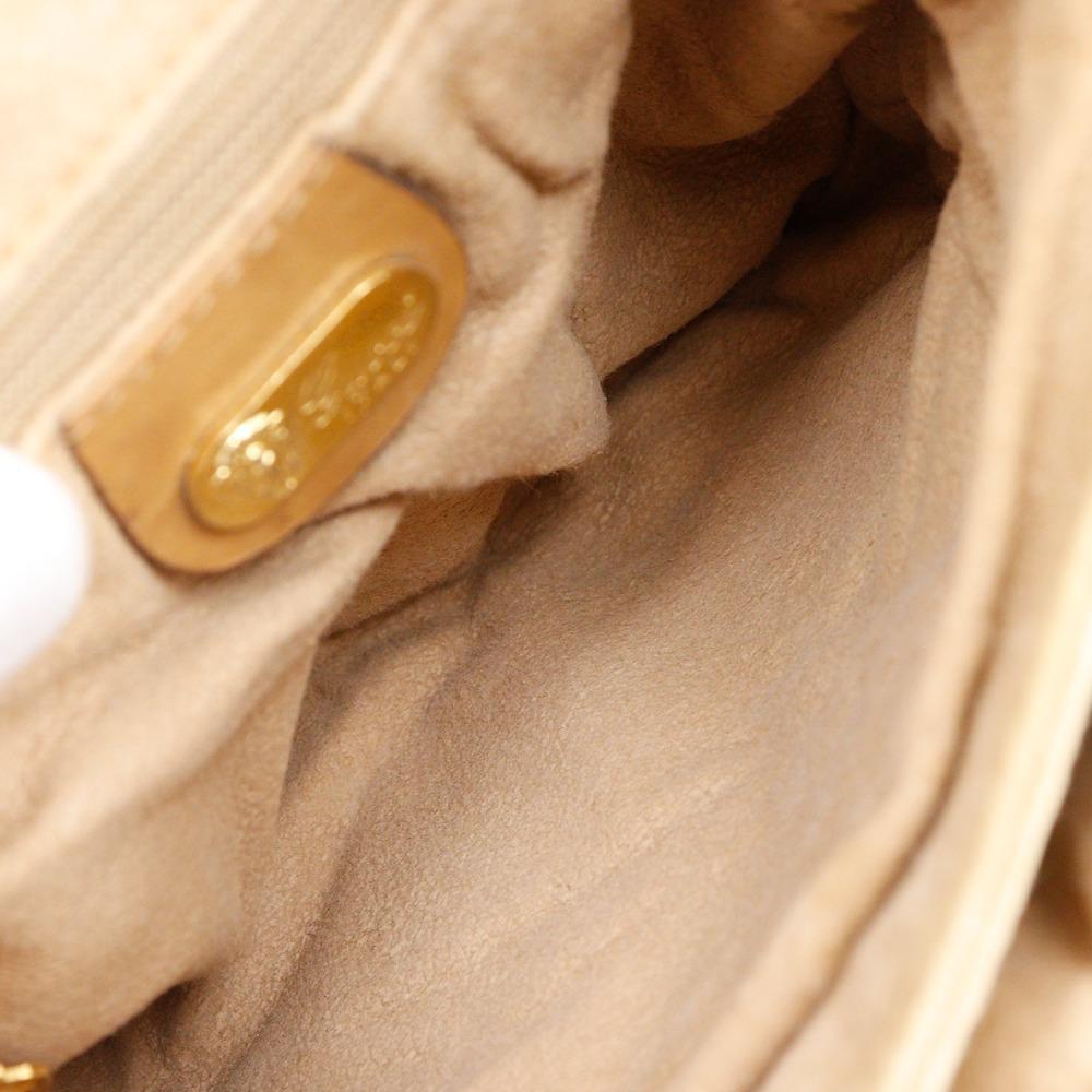 Gucci Old Gucci Shoulder Bag Micro GG Vintage Beige PVC Women Used