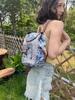 Fashion Ethnic Style Embroidery Knapsack Casual Canvas Animal Drawstring Backbag Jacquard Elephant Owl Bucket Back Bag Beach