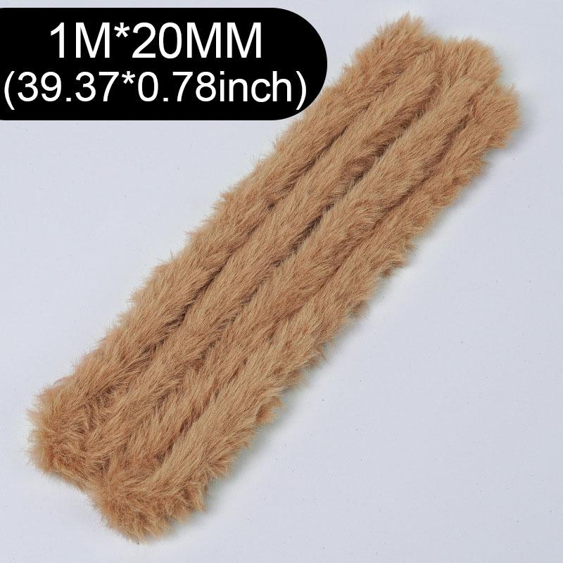 1m 20mm Plush Stuffed Rabbit Plush Iron Wire Strip Stick Furry Hand Craft Diy Miniature Animals Pets Fluffy Toys Twisting Sticks