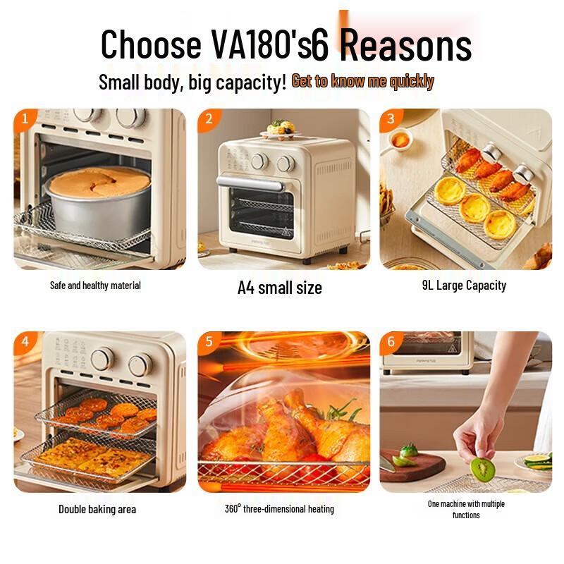 Joyoung 9L Multifunction Electric Mini Oven Air Fryer CN plug (adapter included)