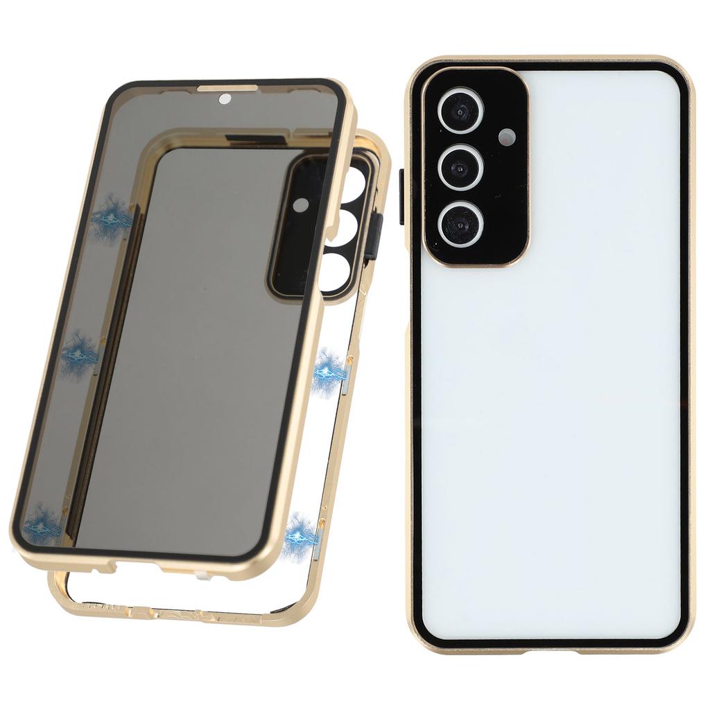 For Samsung Galaxy A16 5G/4G Case with Anti-Spy Screen Protector/Lens Film Tempered Glass Metal Phone Cover
