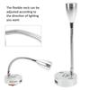 RV Rding Light Flexible Neck 3 Color Light 1224V 3W USB Rechargable   for Yachts Boats