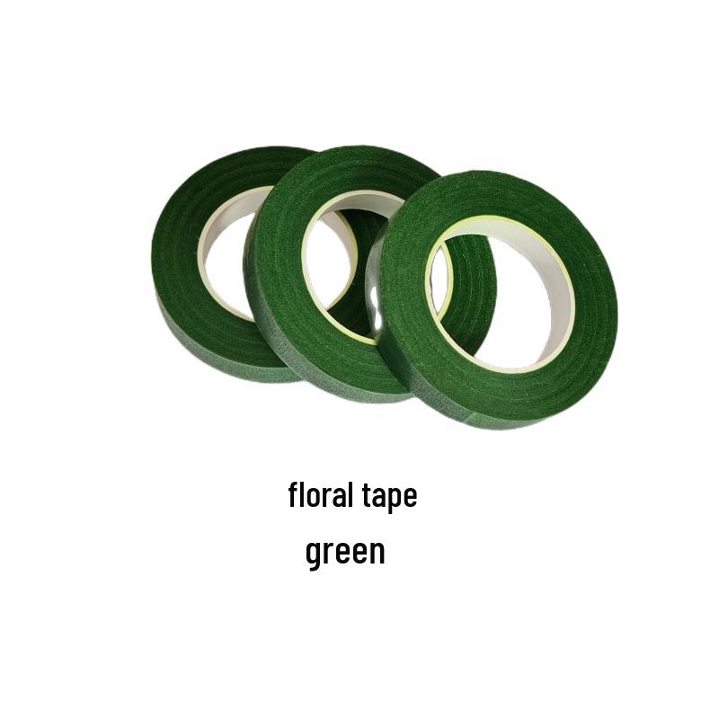 Handmade Green Floral Stem #2 with Glue-Wrapped Iron Wire for DIY Bouquets