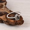 Natural Labradorite 925 Sterling Silver Twisted Band Ring, Teardrop Gemstone Ring, Minimalist Stacking Ring, Gift for Women, Anniversary, Love.